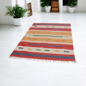 Indiai modern Kilim szőnyeg pamutból 140x200