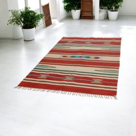 Indiai modern Kilim szőnyeg pamutból 140x200