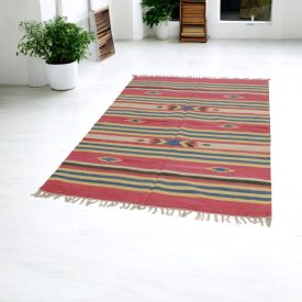 Indiai modern Kilim szőnyeg pamutból 140x200