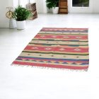 Indiai modern Kilim szőnyeg pamutból 140x200