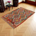 Kilim szőnyeg Chobi 156x108 kézi szövésű afgán gyapjú kilim