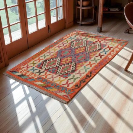 Kilim szőnyeg Chobi 158x102 kézi szövésű afgán gyapjú kilim