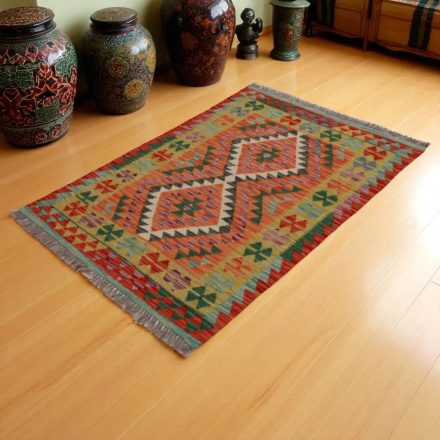 Kilim szőnyeg Chobi 144x98 kézi szövésű afgán gyapjú kilim