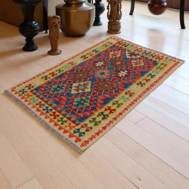   Kilim szőnyeg Chobi 152x102 kézi szövésű afgán gyapjú kilim