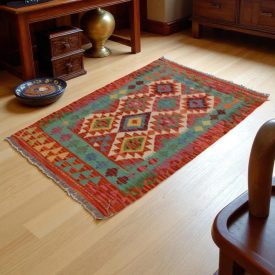   Kilim szőnyeg Chobi 144x98 kézi szövésű afgán gyapjú kilim