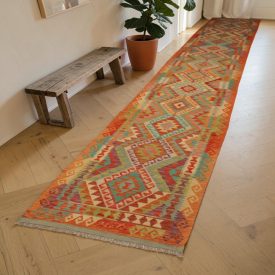   Kilim futószőnyeg Chobi 105x686 extra hosszú kézi szövésű kilim
