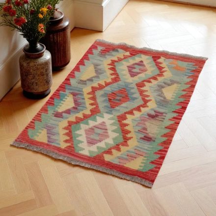 Kilim szőnyeg Chobi 64x90 kézi szövésű afgán gyapjú kilim