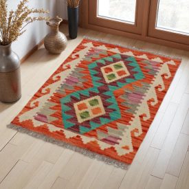   Kilim szőnyeg Chobi 81x61 kézi szövésű afgán gyapjú kilim