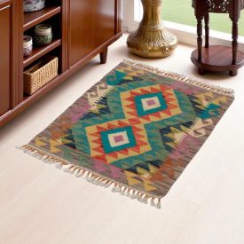   Kilim szőnyeg Chobi 79x62 kézi szövésű afgán gyapjú kilim