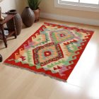 Kilim szőnyeg Chobi 67x92 kézi szövésű afgán gyapjú kilim