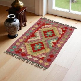   Afgán Kilim szőnyeg Chobi 58x90 kézi szövésű etnikai kilim