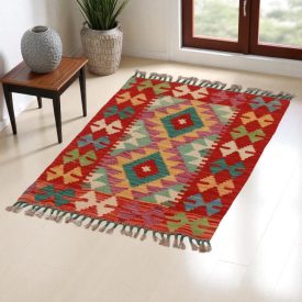   Kilim szőnyeg Chobi 85x59 kézi szövésű afgán gyapjú kilim