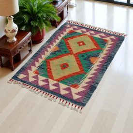   Afgán Kilim szőnyeg Chobi 58x91 kézi szövésű etnikai kilim