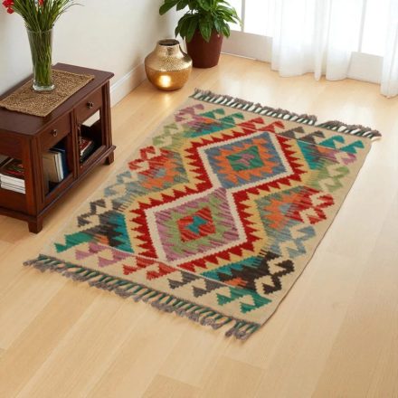 Kilim szőnyeg Chobi 62x80 kézi szövésű afgán gyapjú kilim