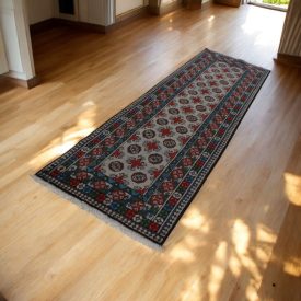   Keleti futószőnyeg Aqcha Bukhara 80x285 kézi csomózású afgán szőnyeg
