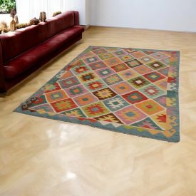   Gyapjú Kilim szőnyeg Chobi 182x250 kézi szövésű afgán Kilim