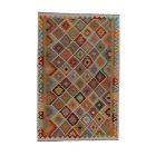 Chobi Kilim szőnyeg 196x302 kézi szövésű gyapjú kelim