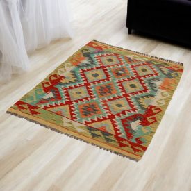  Etnikai Kilim szőnyeg Chobi 88x122 kézi szövésű afgán Kilim