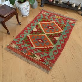   Etnikai Kilim szőnyeg Chobi 59x89 kézi szövésű autentikus Kilim
