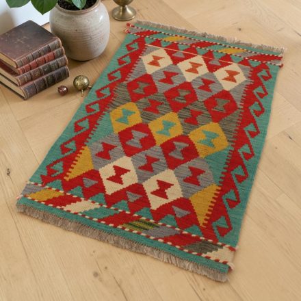Autentikus Kilim szőnyeg 60x92 kézi szövésű gyapjú Kilim