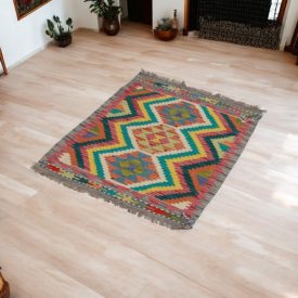   Gyapjú Kilim szőnyeg Chobi 70x97 kézi szövésű afgán Kilim