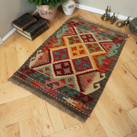 Etnikai Kilim szőnyeg Chobi 62x89 kézi szövésű gyapjú Kilim