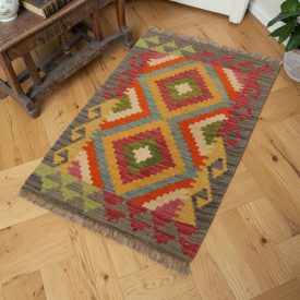 Maimana Kilim szőnyeg 60x85 kézi szövésű afgán Kilim
