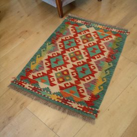 Afgán Kilim szőnyeg Chobi 63x92 kézi szövésű Kilim