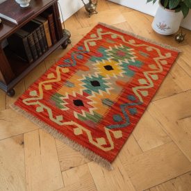   Etnikai Kilim szőnyeg Chobi 62x87 kézi szövésű afgán Kilim