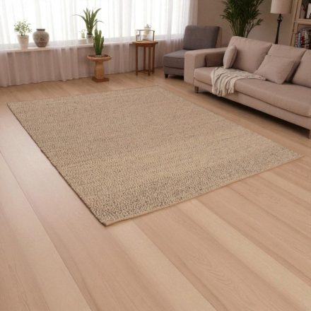 Vastag szőnyeg gyapjúból világos barna színű 250x274 nappali szőnyeg