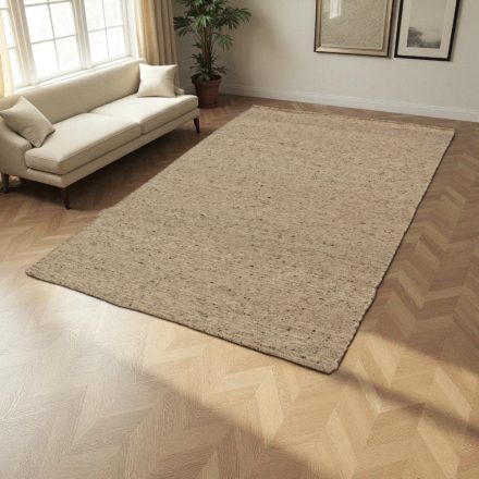 Vastag gyapjú szőnyeg szürke 160x250 modern gyapjú szőnyeg
