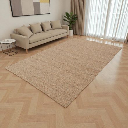 Vastag gyapjú szőnyeg szürke színű 200x300 modern gyapjú szőnyeg