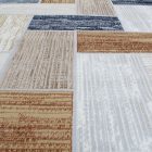 Modern szőnyeg szürke kék barna SAMI 80x150 gépi poliészter szőnyeg