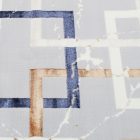 Modern szőnyeg szürke barna kék AMIR 140x200 gépi poliészter szőnyeg