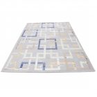 Modern szőnyeg szürke barna kék AMIR 200x300 gépi poliészter szőnyeg