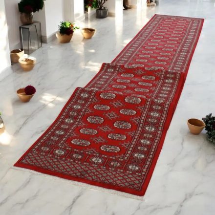 Futószőnyeg bordó Bukhara 80x647 kézi csomózású pakisztáni szőnyeg