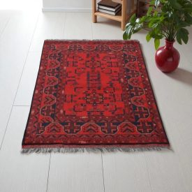   Keleti szőnyeg bordó Khal Mohammadi 96x145 kézi csomózású Afgán szőnyeg