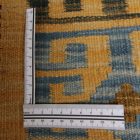 Extra nagyméretű kilim szőnyeg 404x814 kézzel szőtt afgán gyapjú kilim