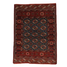   Perzsa szőnyeg Turkhmen 114x156 kézi csomózású iráni szőnyeg