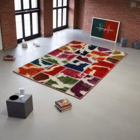 Design szőnyeg színes Patchwork 100x145 nappali szőnyeg