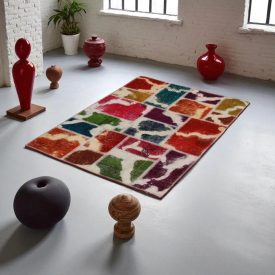 Design szőnyeg színes Patchwork 100x145 nappali szőnyeg