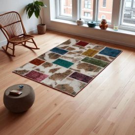 Design szőnyeg színes Patchwork 100x145 nappali szőnyeg