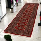 Futószőnyeg bordó Jaldar 77x311 kézi csomózású pakisztáni szőnyeg