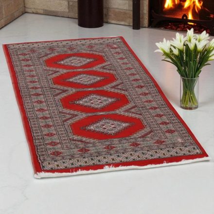 Pakisztáni szőnyeg bordó Jaldar 71x118 kézi csomózású szőnyeg