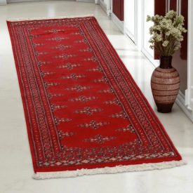   Futószőnyeg bordó Butterfly 63x181 kézi csomózású pakisztáni szőnyeg