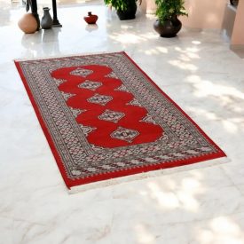   Pakisztáni szőnyeg bordó Jaldar 93x153 kézi csomózású szőnyeg