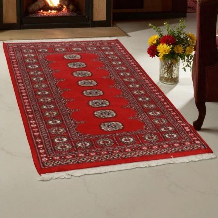 Pakisztáni szőnyeg bordó Bukhara 96x153 kézi csomózású szőnyeg
