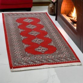   Pakisztáni szőnyeg bordó Jaldar 93x160 kézi csomózású szőnyeg