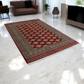   Pakisztáni szőnyeg bordó Jaldar 170x242 kézi csomózású szőnyeg