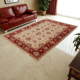   Ziegler szőnyeg bézs-bordó 167x235 kézi csomózású perzsa szőnyeg